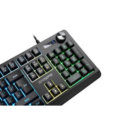 China Anti-ghosting Wholesale 104 Keys Usb Wired PC RGB Gaming Keyboard With Hand Rest for sale