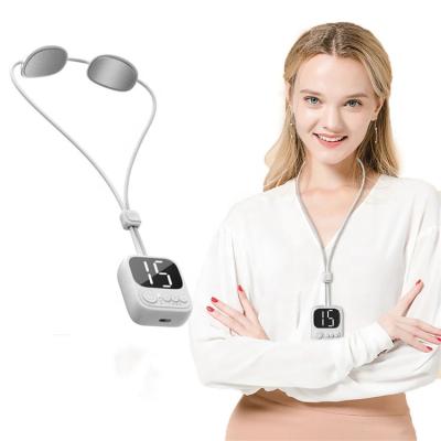 China Handheld Portable Pendant Heat Electric Pulse Mini Neck Massager for sale