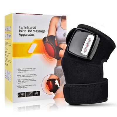 China Infrared Rechargeable Hot Compress Shoulder Joint Physiotherapy Pad Heat Vibration Massageador Electric Knee Massager for sale