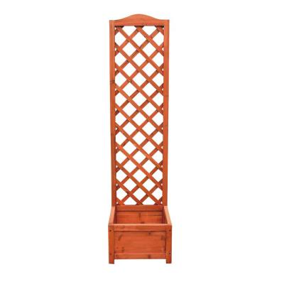 China Modern arch wooden flower pot fencing lattice wood fence trellis outdoor fence flower trellis decorative trellis for sale