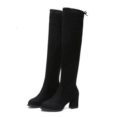 China Breathable Winter Spring Suede Over The Knee Boots Womens Strethy Fur Thigh High Boots Women Uggh Shoes for sale