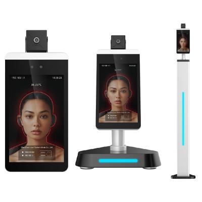 China 1.1M Face Recognition Temperature Detection Terminal Access Control Scanner Stand Schools IPS AI Motion Detection 8 for sale