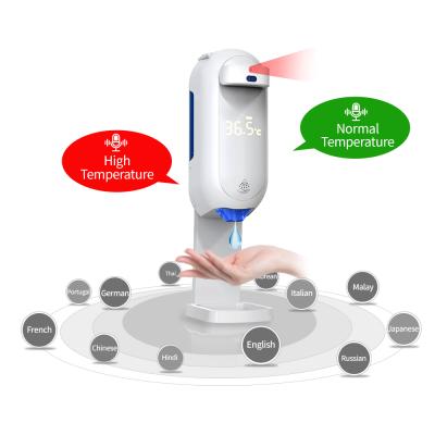 China Automatic Foam Soap Dispenser 1100ml 12 Tongues Modern Thermometer Soap Dispenser L5 Plus Smart Automatic Hand Sanitizer Dispenser Spray Gel Type for sale