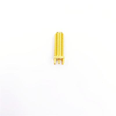 China Good Quality Brass Connector Customized Long Wire Jack Female Vertical Thru Hole PCB Mount Connector for sale