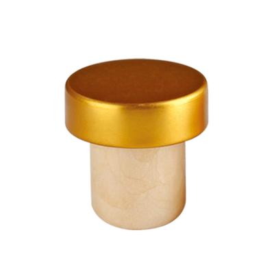 China Non Puddle Wine Bottle T Cork Lid Cap Stopper Wooden Bulk Wine Bottle Stopper for sale