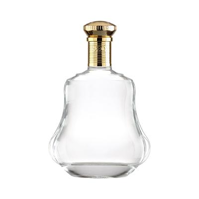 China Customized Recyclable Super White Clear Bottle Eco-friendly 1000ml Fancy Glass Bottle Shape Glass Bottle Cork 1 L Glass Wine Bottle for sale