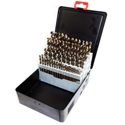 China Metal Drilling 91 PCS DIN338 HSS M35 Cobalt Fully Ground Drill Bits For Metal Drilling for sale