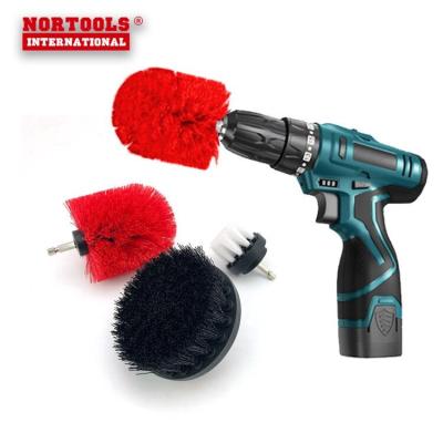 China Hot Selling Universal 3pcs Electric Drill Attachment Cleaning Brushes For Cleaning for sale