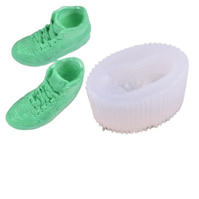 China This product is a popular utensil in European and American countries. High Top Shoes Sneakers Drops Glue Mold Diy Fondant Basketball Shoes Aj Baking Cake Decorating Candle Mold for sale