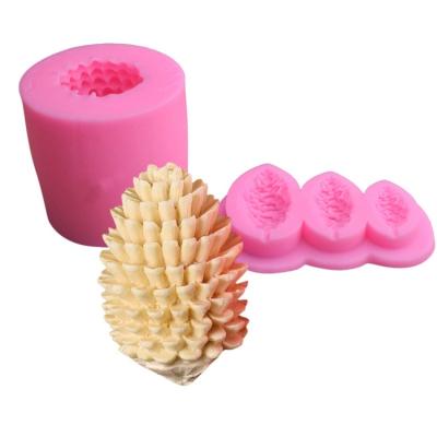 China This product is a popular utensil in European and American countries. Gable Shape Fondant Silicone Pine Cone Cake Decorating Mold Chocolate Mold Diy Candle Mold for sale