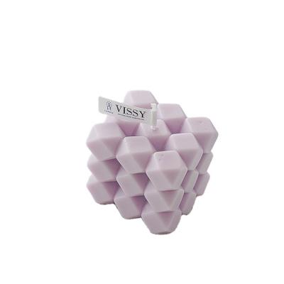 China Creative Rubik's Cube Candle Rubik's Cube Candle Smooth Souvenir Surface Diamond Shaped Rubik's Cube Handmade Cube for sale