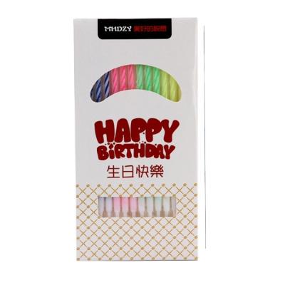 China Smooth surface China Manufacture Quality Crystal Spiral Thread Birthday Candles for sale