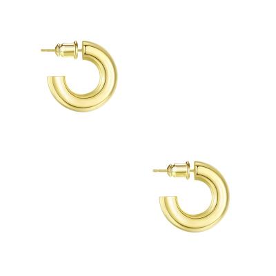 China Wowshow Casual/Sporty Gold Hoop Earrings For Women, 14-45mm Chunky Open Hoops For Women Gifts Lightweight Gold Earrings For Girls for sale