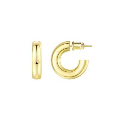 China Wowshow Gold Casual/Sporty Earrings, Real 14K Gold Plated Lightweight Hoop Earrings Hypoallergenic Hoop Earrings Women Loop Earrings for sale