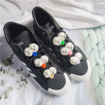 China New Cartoon Ball Shoe Buckle Big Eye Lace Undetachable Candy Color Shoe Charm Decorative Buckle for sale