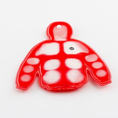 China Viable Custom Design Shape Inflatable Clothing Label Tag Bottom Jacket Label for sale