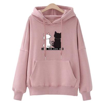 China Fashion Autumn And Winter New Style Anti-wrinkle Sweater Plush Hooded Women's Loose Thickening Pullover Women's Hoodies for sale