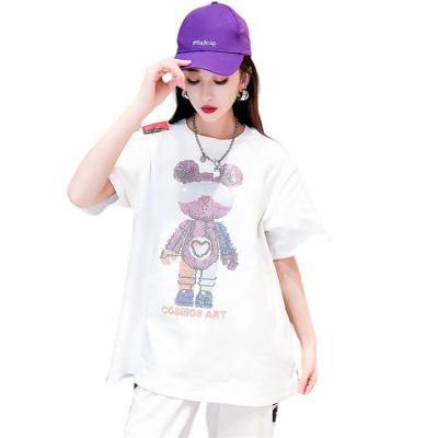 China Wholesale Anti-wrinkle Factory Designer Unique Design Silk Screen Printing Women Seamless Funny T-shirt for sale