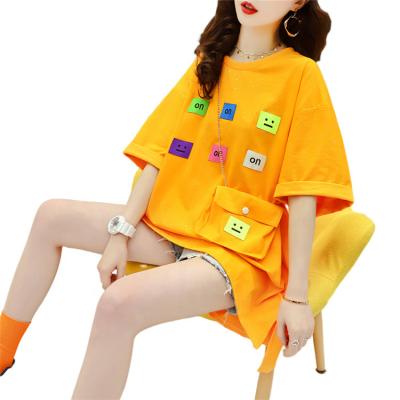 China Anti-Wrinkle Hot Selling Popular Pattern Unique Design Shorts Sheath Breathable Casual T-shirt For Women for sale