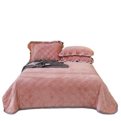 China European And American Style Microfiber Luxury Soft Spread Comforter With Cotton Quilted Bedspread for sale