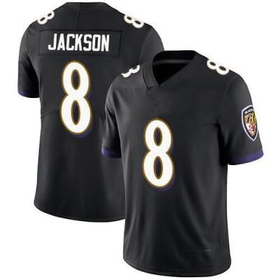 China Wholesale Antibacterial Customize Baltimore 2022 Pitched American Football Jerseys #8 Lamar Jackson #48 Patrick Queen Rugby Sport Clothes for sale