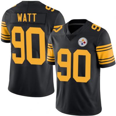 China Wholesale Good Quality Antibacterial Cheap Pittsburgh Steeler 90 Watt 10 Trubisky American Football Jerseys for sale