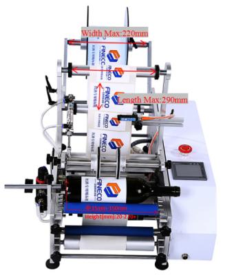 China FK603 Food Bottle Labeling Machine Semi Automatic Manual Plastic Vertical Glass Bottle for Round Bottle with Date Code Printer for sale