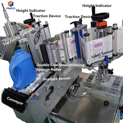 China Semi-automatic Food Factory Price FINECO Two Sides Labeling Machine /labeling machine for sale