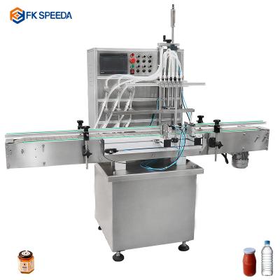 China FK-SPEEDA Food FK-SPEEDA Automatic Food Mineral Water Jelly Bottled 6 Nozzles Cosmetics Chemical Filling Machines Equipment for sale