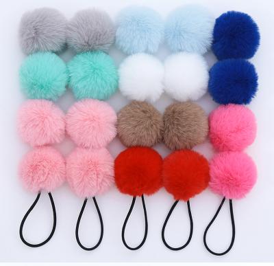 China Hair Rope Hair Accessories Quality Hair Rope Hair Tie Ball Pom Scrunchies Girls Quality Hair Rope Smart Casual Colorful Tie Beautiful Guarantee European for sale