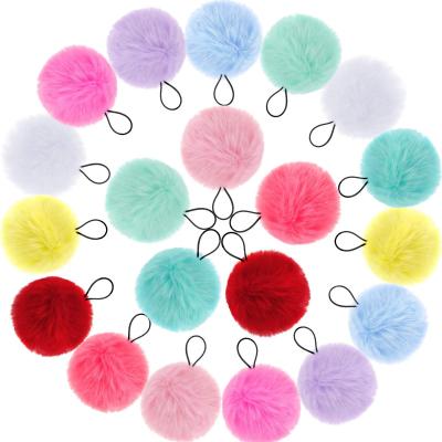 China High performance smart casual colorful fur balls circle accessories for girls headbands hair rope with good quality for sale