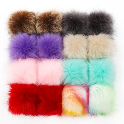 China Soft Warm Plush Fur Pompom Christmas Decoration Plush Ball Hat Decoration Soft Touch Feeling Winter Fur Ball Decorative for sale