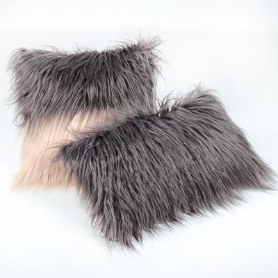 China Anti-Static Cotton Pillow Cover Cashmere Pillow Cover Luxury Faux Fur Pillow Cover for sale