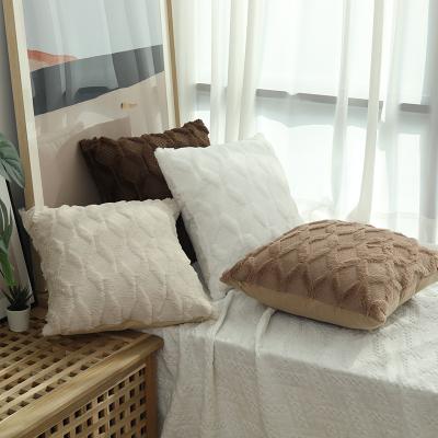 China Wholesale Anti-static Soft Faux Fur Cushion Blanket Two Sides Decorative Plush Throw Blanket For Home for sale