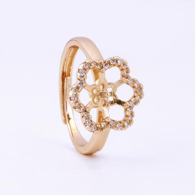 China Fashion And Fashion New Elegant Creative Ladies Semi-finished Ring Ladies Stylish Zircon Ring for sale