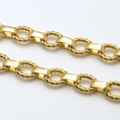 China Fashion and stylish women men wholesale 14k gold thick big chain contracted charm diy chain to make for sale