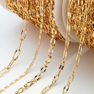 China Fashion And Elegant Copper Jewelry Making Jewelry Findings Chain Of DIY Gold Chain Plated Chain for sale