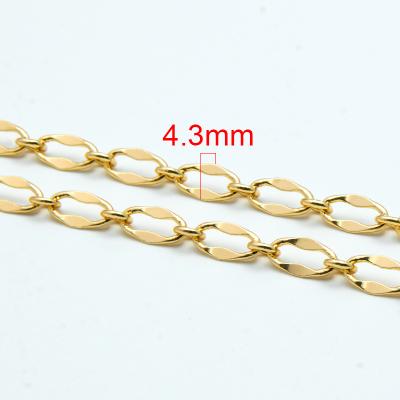 China Fashion And Elegant Copper Chain DIY Gold Plated Chain Jewelry Findings Handmade Chain Jewelry Making for sale