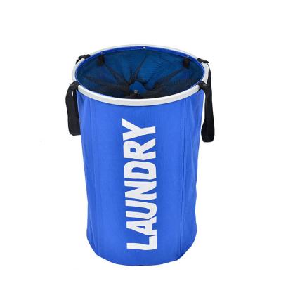 China Wholesale 600d Polyester Round Laundry Bin Wash Bag Eco-friendly Mesh Eco Large Storage Laundry Bag for sale