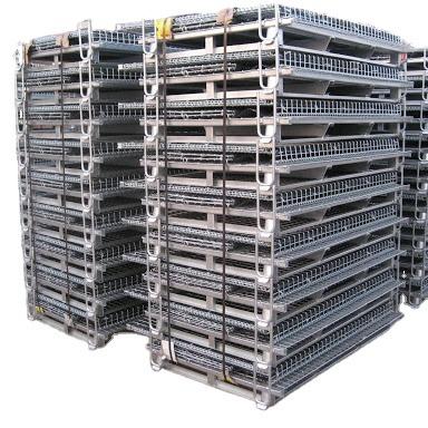 China Stactable Warehouse Storage System Collapsible Galvanized Wire Mesh Container With Wheels for sale