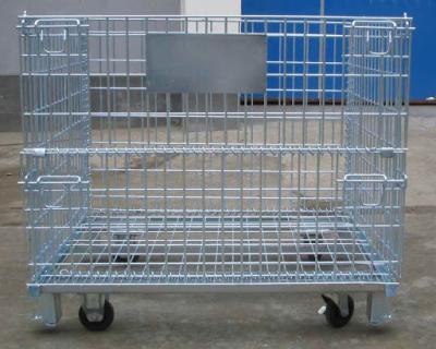 China Collapsible Collapsible Warehouse Storage System Wire Container Stactable for sale