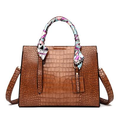 China 2021 Trend Crocodile Bag 2021 Trend Fashion Pattern Large Capacity Portable Shoulder Bag Women's Bag for sale