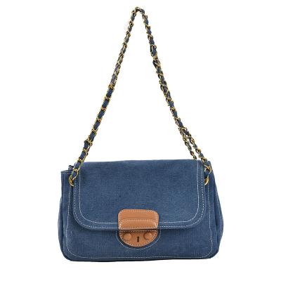 China 2021 Fashionable Durable Women's New Denim Simple Shoulder Bag Simple And Fashionable Messenger Bag for sale