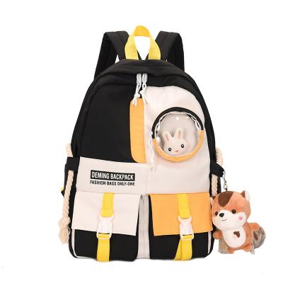 China 2021 new college schoolbag school bag cute school style waterproof female schoolbag backpack for sale