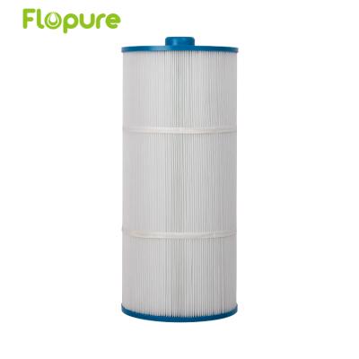 China Home Spas PET Material White And Blue Pleated Filters Used For Outdoor Pool Housings Replace Sand Filters for sale