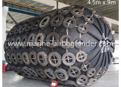 China 4.5m*9.0m Antikollisionshandelsboots-Fender pneumatischen Marinefender-50kPa zu verkaufen