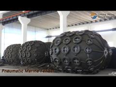 Nylon Rubber Pneumatic Marine Fender Net Type Protective For Berthing