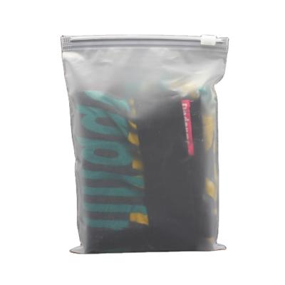 China Recyclable Soft CPE Plastic Slider Zip Lock Reclosable Bag Clothes Zipper Packaging Pouch for sale