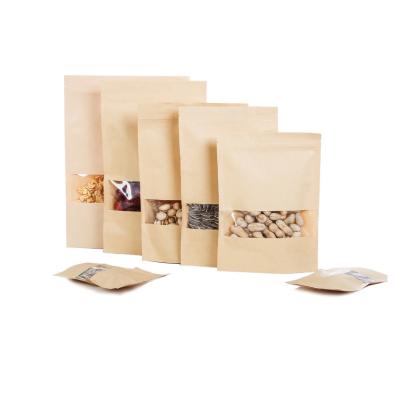 China Recyclable Eco Friendly Snack Spices Packaging Kraft Paper Zip Lock Plastic Bag“ for sale