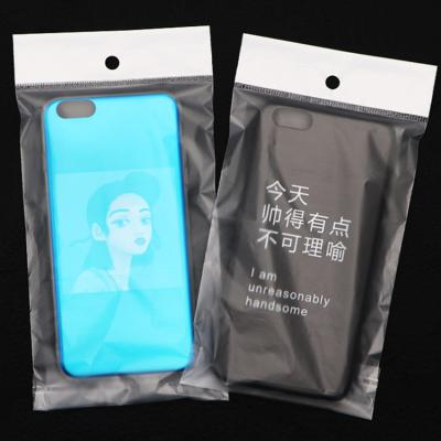 China Multi-application POLYSMARTS poly OPP clear header card bag with single flap with hanging hole plastic Opp header bag for sale